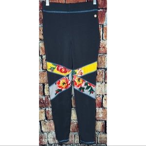 435 by Matilda Jane Everyday Leggings Girls Size 10 Gray Floral Stretch Casual